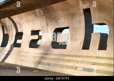 Entrance to South Beach car park,Blackpool Stock Photo