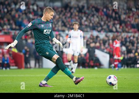 Luton Town Goalkeeper Ethan Horvath during the Sky Bet Championship match between Middlesbrough and Luton Town at the Riverside Stadium, Middlesbrough on Saturday 10th December 2022. (Credit: Trevor Wilkinson | MI News) Credit: MI News & Sport /Alamy Live News Stock Photo