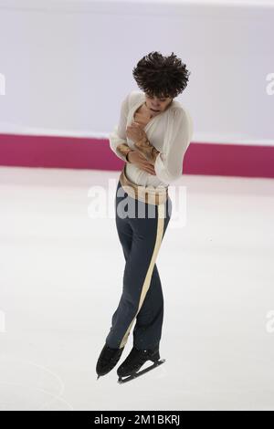 Turin, Italy. 10th Dec, 2022. Nikolaj Memola of Italy performs in the Junior Men's Free Skating Program at Palavela, Turin. Picture date: 10th December 2022. Picture credit should read: Jonathan Moscrop/Sportimage Credit: Sportimage/Alamy Live News Stock Photo