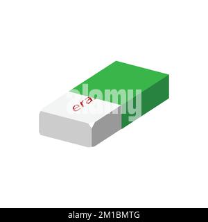 Eraser Icon. Office Concept. Cartoon - Vector. Vector illustration Stock Vector