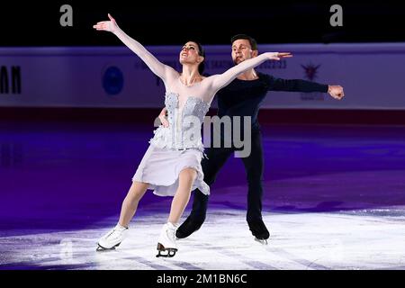 Turin, Italy. 11th Dec, 2022. Charlene Guignard and Marco Fabbri of Italy perform in the Gala Exhibition during day four of the ISU Grand Prix of Figure Skating Final. Credit: Nicolò Campo/Alamy Live News Stock Photo