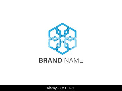curved shapes abstract triangle color logo ,vector logo template for business company, Technology media logotype logo, play media Stock Vector