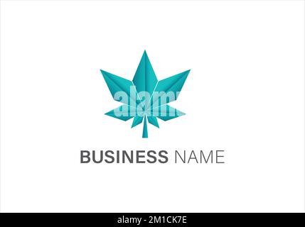 leaf growth logo design Stock Vector