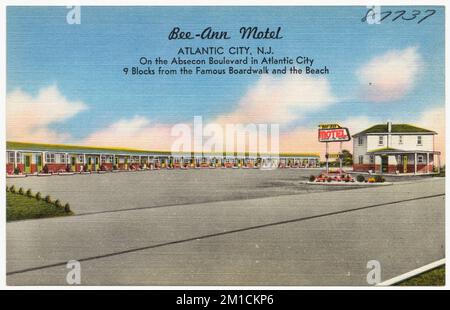 Bee-Ann Motel, Atlantic City, N.J., on the Absecon Boulevard in Atlantic City, 9 blocks from the famous boardwalk and the beach , Motels, Tichnor Brothers Collection, postcards of the United States Stock Photo