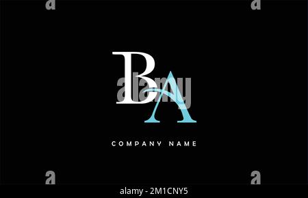 AB, BA Abstract Letters Logo Monogram Stock Vector
