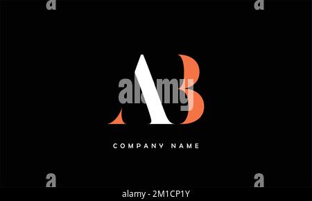 AB, BA Abstract Letters Logo Monogram Stock Vector
