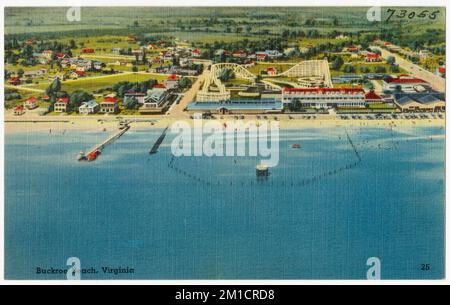 Buckroe Beach, Virginia , Beaches, Cities & towns, Tichnor Brothers Collection, postcards of the United States Stock Photo