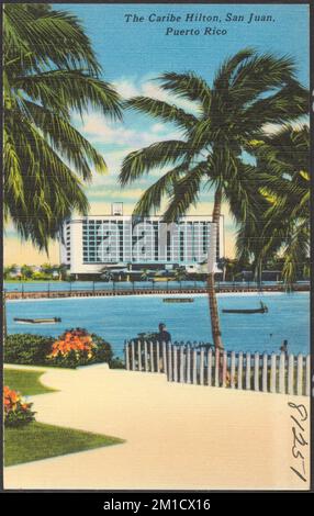 The Caribe Hilton, San Juan, Puerto Rico , Hotels, Oceans, Tichnor Brothers Collection, postcards of the United States Stock Photo