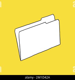 Folder Icon, Office Concept, Sketch and Vintage. Vector illustration Stock Vector