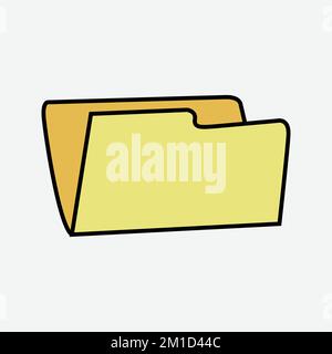 Folder Icon isolated. Office Concept. - Vector. Vector illustration Stock Vector