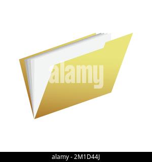 Folder Icon isolated. Office Concept. - Vector. Vector illustration Stock Vector