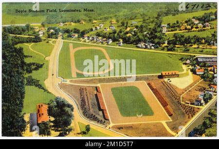 Doyle Stadium Field, Leominster, Mass. , Stadiums, Tichnor Brothers Collection, postcards of the United States Stock Photo