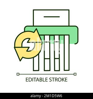 Recycled paper RGB color icon Stock Vector
