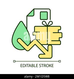 Reduce trash RGB color icon Stock Vector
