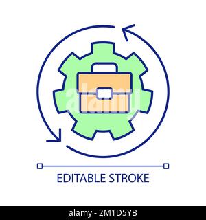 Business optimization RGB color icon Stock Vector