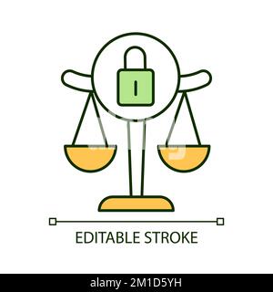 Legal restriction RGB color icon Stock Vector