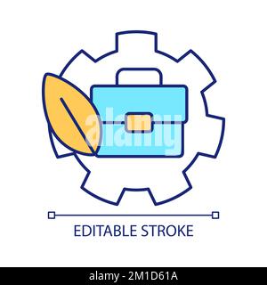 Eco branding RGB color icon Stock Vector