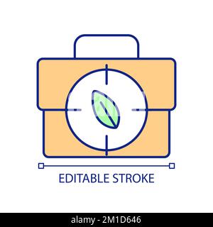 Eco-friendly brand RGB color icon Stock Vector