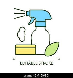 Natural household products RGB color icon Stock Vector