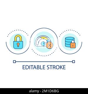 Database management loop concept icon Stock Vector