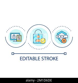 Reliable access loop concept icon Stock Vector