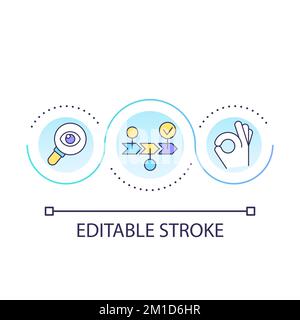 Analyze workflow loop concept icon Stock Vector