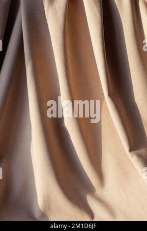Natural fabric linen texture. White canvas for Background. Closeup. Vertical crop. Stock Photo