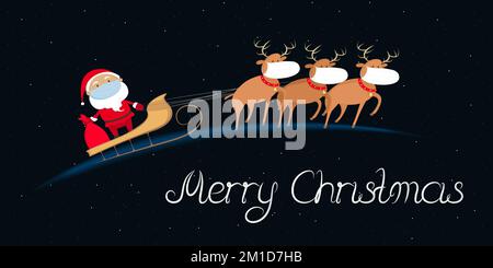 Christmas 2020 poster. Vector illustration. Stock Vector