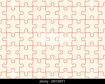 Seamless pattern of completed puzzle pieces grid Stock Vector