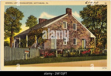 General Lee's Headquarters, Gettysburg, PA. , Historic buildings, Houses, Tichnor Brothers Collection, postcards of the United States Stock Photo