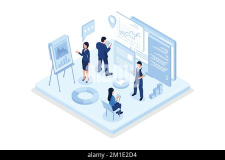 Augmented reality for banking concept. Can use for web banner, infographics, hero images, isometric vector modern illustration Stock Vector