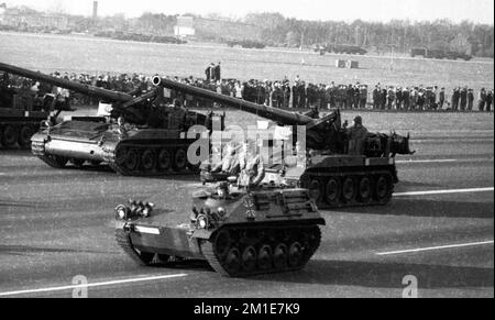 The field parade, a weapons display by all units of the Bundeswehr and NATO on 22 March 1972 in Wunstorf, Lower Saxony, Germany, Europe Stock Photo