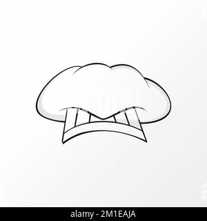 Amazing chef hat in line art Image graphic icon logo design abstract concept vector stock. Can be used as a symbol related to food or chef Stock Vector