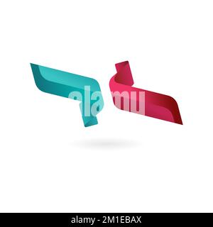Unique Amazing double flag Image graphic icon logo design abstract concept vector stock. Can be used as a symbol associated with wave Stock Vector