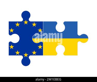 Connected puzzle of flags of European Union and Egypt, vector Stock ...