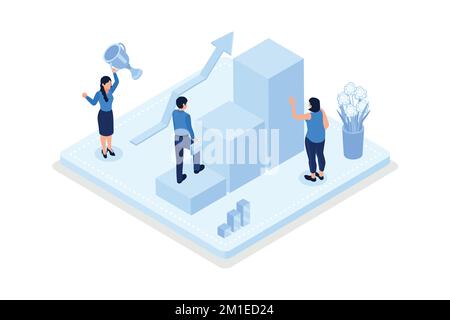Business strategy, Strategy, planning and success, isometric vector modern illustration Stock Vector