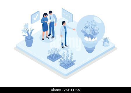 Sustainability, green energy, Corporate Governance concept, isometric vector modern illustration Stock Vector