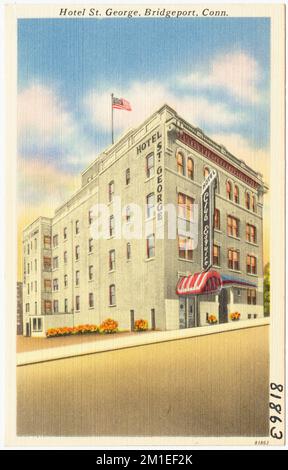 Hotel St. George, Bridgeport, Conn. , Hotels, Tichnor Brothers Collection, postcards of the United States Stock Photo