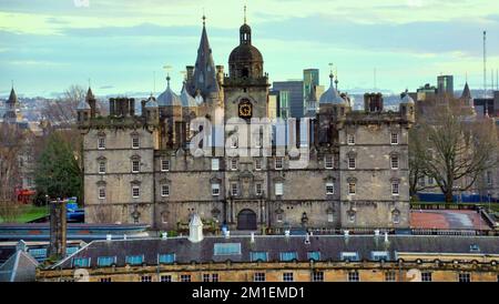 george heriot's school photographed from the esplanade of edinburgh castle Stock Photo