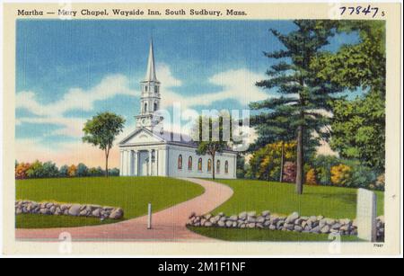 Martha -- Mary Chapel, Wayside Inn, South Sudbury, Mass. , Chapels, Tichnor Brothers Collection, postcards of the United States Stock Photo