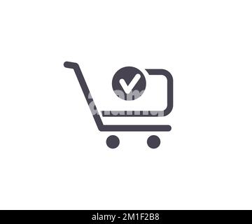 Shopping cart icon, online shopping, ordering logo design. E-commerce basket trolley  vector design and illustration. Stock Vector