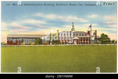 Mill and administration building, Rochester Ropes, Inc., Culpeper, Va ...