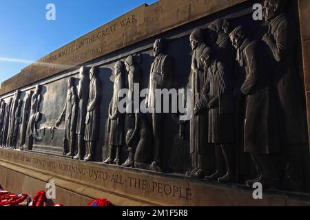 Liverpool St Georges military cenotaph, designed by Lionel Budden, Lime Street, Liverpool, England, UK, L1 1JJ Stock Photo