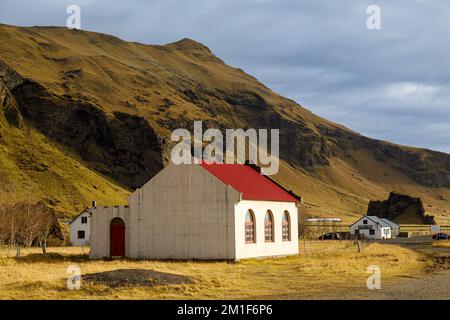 Typical small hotel and street food in the characteristic architectural style of Iceland Stock Photo