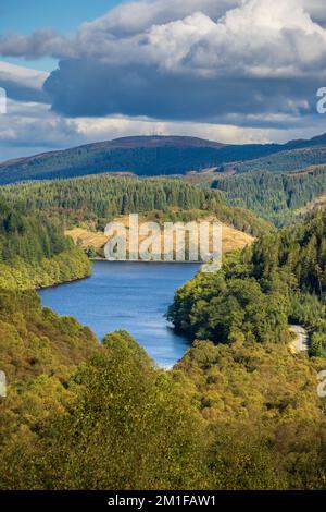 Loch Drunkie from the Dukes Pass, Trossachs, Stirling, Scotland Stock Photo