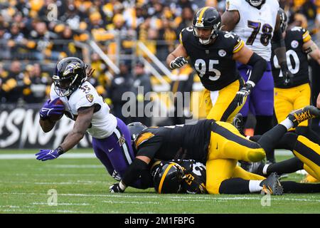 Baltimore Ravens running back Gus Edwards works out during the team's NFL  football training camp, Thursday, July 27, 2023, in Owings Mills, Md. (AP  Photo/Julio Cortez Stock Photo - Alamy