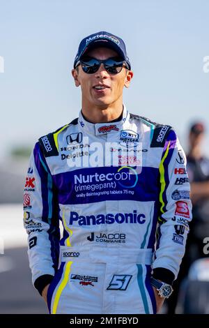TAKUMA SATO (51) of Tokyo, Japan prepares to practice for the Indianapolis 500 at Indianapolis Motor Speedway in Indianapolis Indiana. Stock Photo
