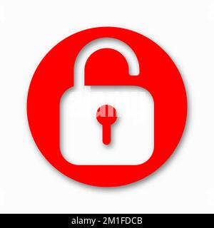 Padlock icon isolated on white background. Symbol sign unlock. Vector illustration. Stock Vector
