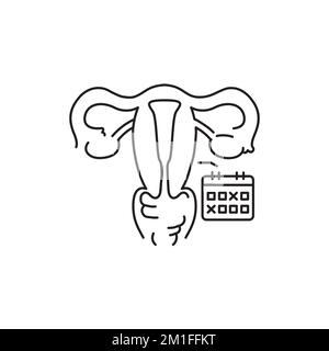 Uterine myoma color line icon. Gynecology problem. Pictogram for web ...