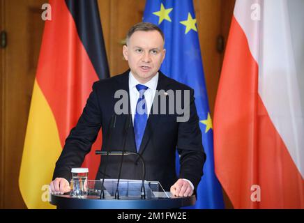 Berlin, Germany. 12th Dec, 2022. Andrzej Duda, President of Poland. Credit: Bernd von Jutrczenka/dpa/Alamy Live News Stock Photo